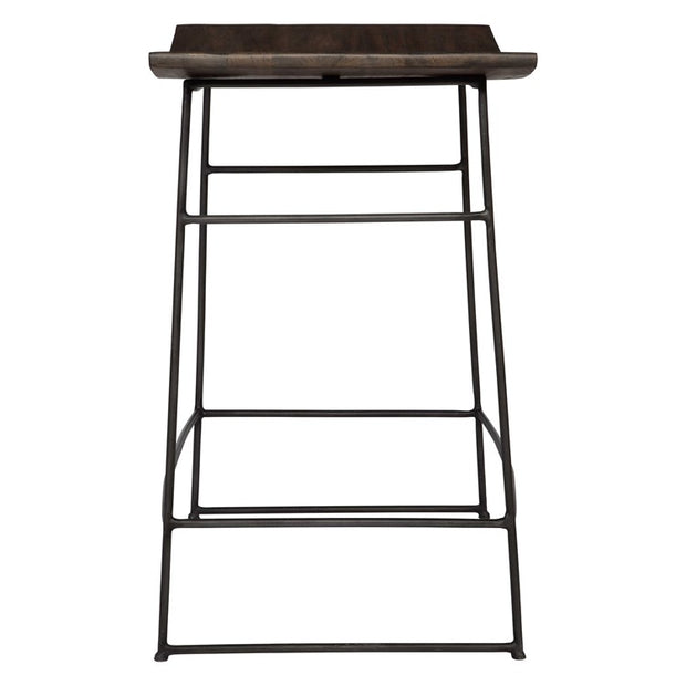 Uttermost Thura Mango Wood Curved Seat Counter Stool
