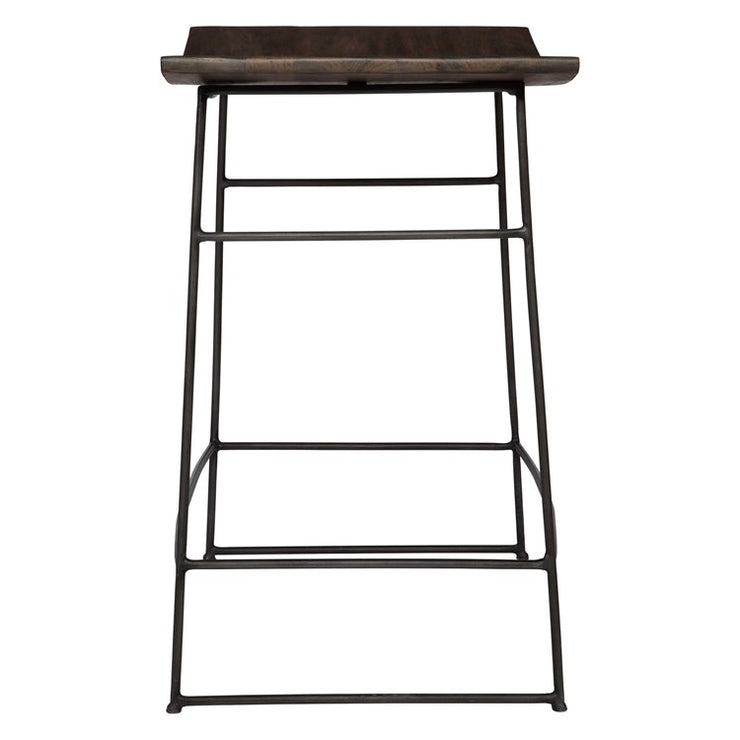 Uttermost Thura Mango Wood Curved Seat Counter Stool