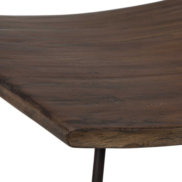 Uttermost Thura Mango Wood Curved Seat Counter Stool