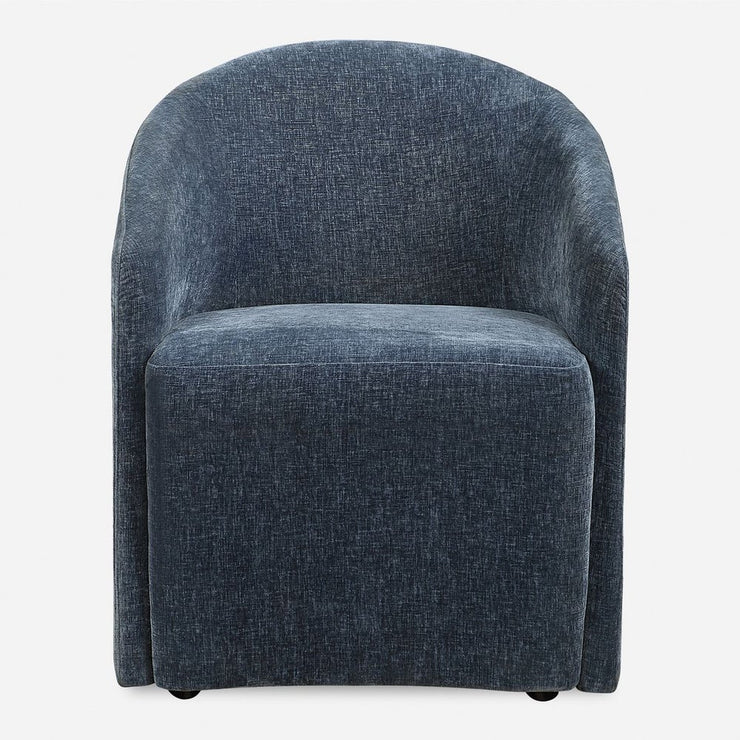 Uttermost Harbor Velvet Harbor Blue Dining Chair