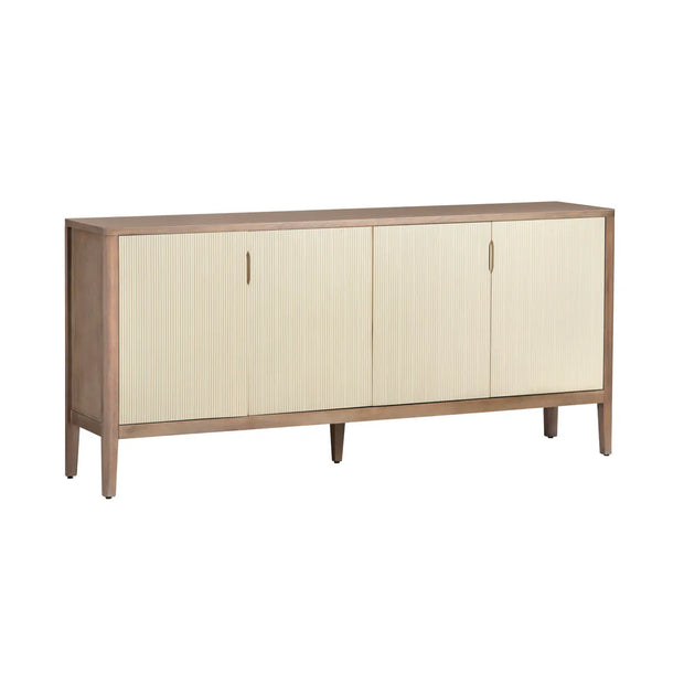 Crestview Collection Montclair Natural Wood Grain 4- Door Sideboard