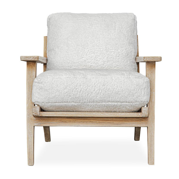 Uttermost Laid Back Mindi Wood Natural Finish Lounge Chair
