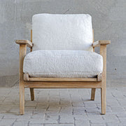 Uttermost Laid Back Mindi Wood Natural Finish Lounge Chair