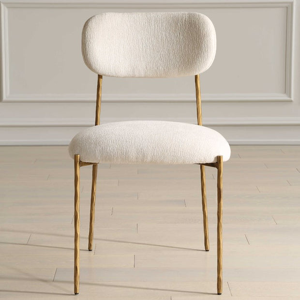 Uttermost Capture Modern White Performance Fabric Dining Chairs Set of 2