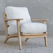 Uttermost Laid Back Mindi Wood Natural Finish Lounge Chair