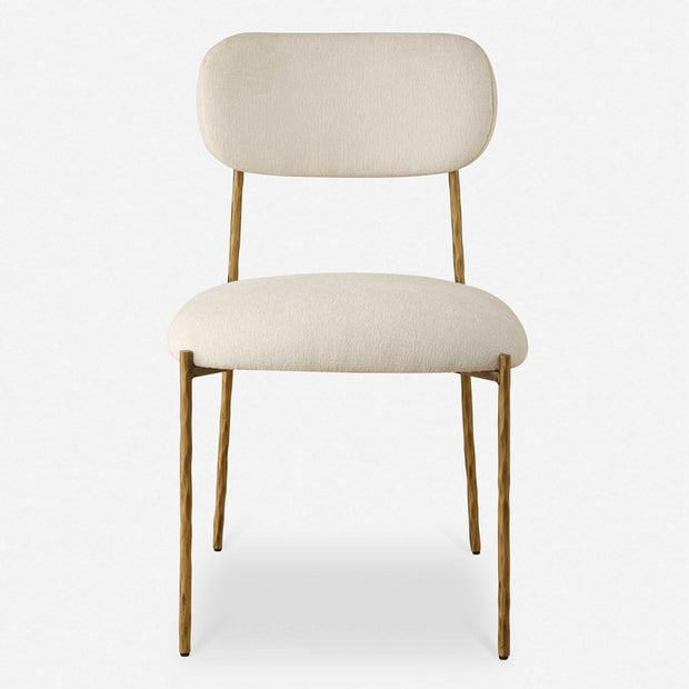 Uttermost Capture Modern White Performance Fabric Dining Chairs Set of 2