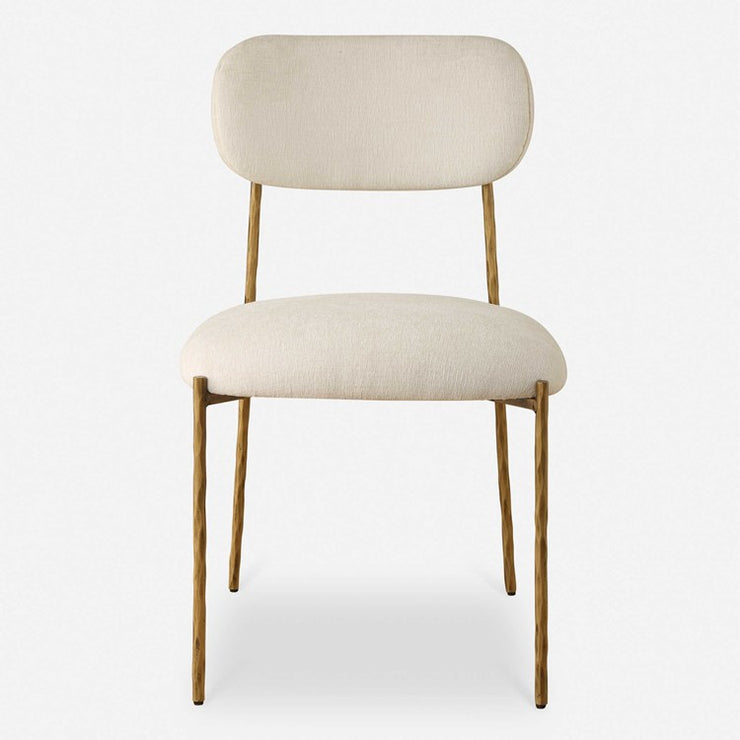 Uttermost Capture Modern White Performance Fabric Dining Chairs Set of 2