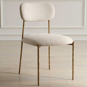 Uttermost Capture Modern White Performance Fabric Dining Chairs Set of 2