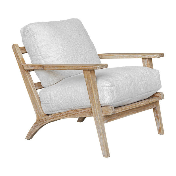Uttermost Laid Back Mindi Wood Natural Finish Lounge Chair