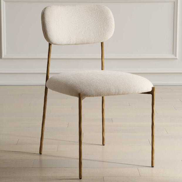 Uttermost Capture Modern White Performance Fabric Dining Chairs Set of 2