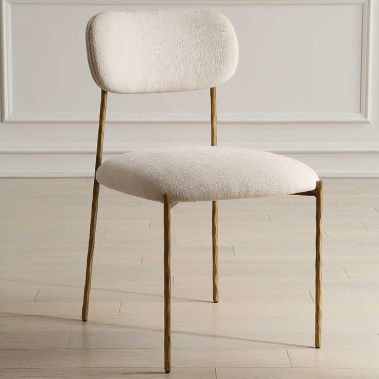 Uttermost Capture Modern White Performance Fabric Dining Chairs Set of 2