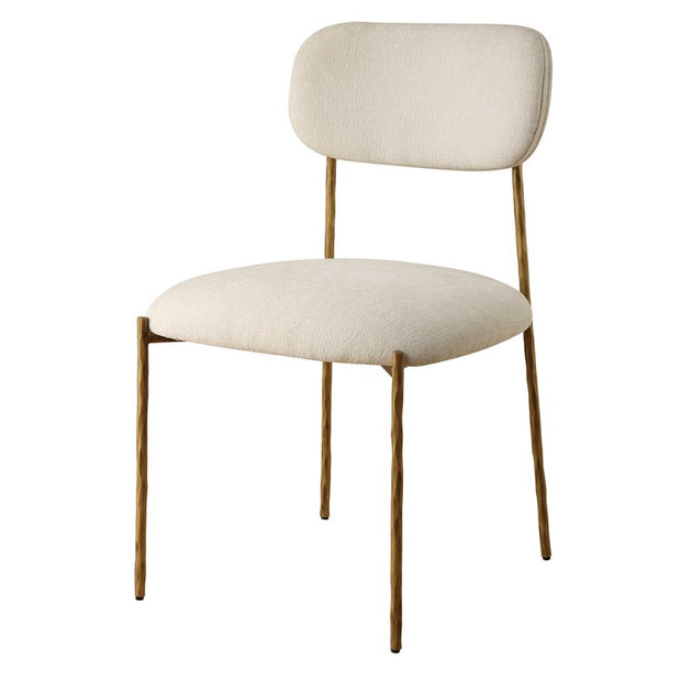 Uttermost Capture Modern White Performance Fabric Dining Chairs Set of 2