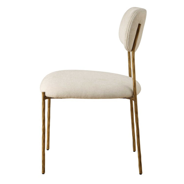 Uttermost Capture Modern White Performance Fabric Dining Chairs Set of 2