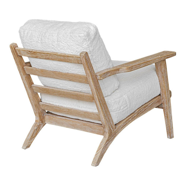Uttermost Laid Back Mindi Wood Natural Finish Lounge Chair