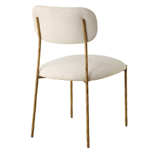 Uttermost Capture Modern White Performance Fabric Dining Chairs Set of 2