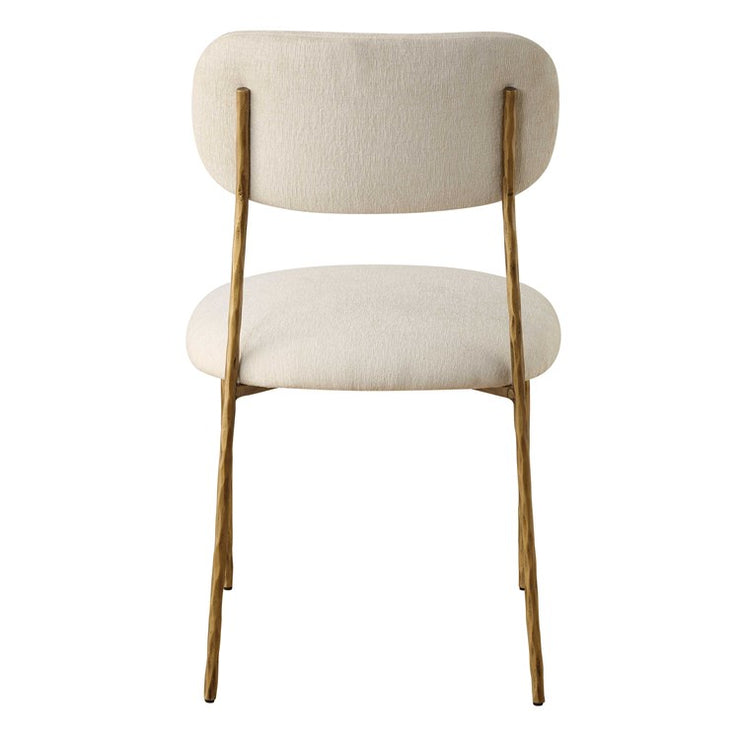 Uttermost Capture Modern White Performance Fabric Dining Chairs Set of 2