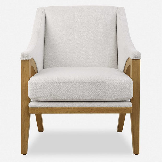 Uttermost Evolve White Sugar Upholstered Accent Chair
