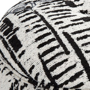 Uttermost Dialogue Black And Off White Round Ottoman