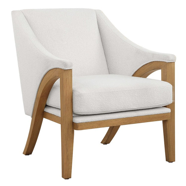 Uttermost Evolve White Sugar Upholstered Accent Chair