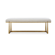 Uttermost Midas Bench With Textured Antique Gold Finish