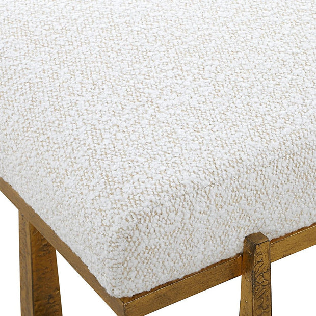 Uttermost Midas Bench With Textured Antique Gold Finish