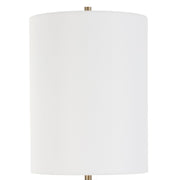 Uttermost York Mid-Century Crystal Column Buffet Lamp With White Linen Shade