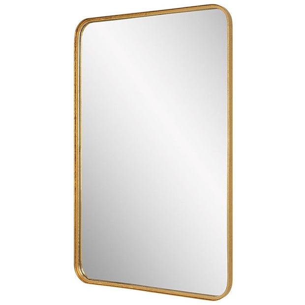 Casa Bella Living Rounded Corners Finished With Gold Leaf Mirror