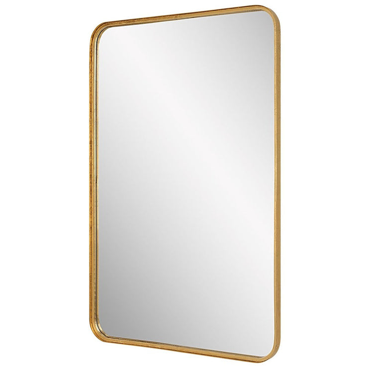 Casa Bella Living Rounded Corners Finished With Gold Leaf Mirror