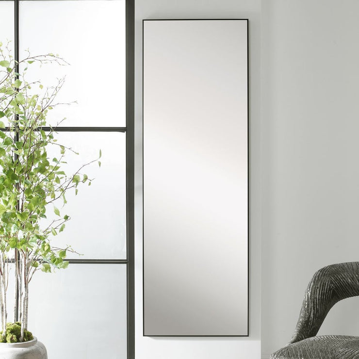 Casa Bella Living Thin Black Framed Classic Modern Mirror