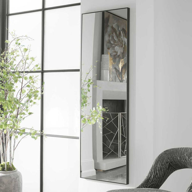Casa Bella Living Thin Black Framed Classic Modern Mirror