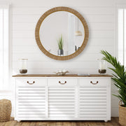 Casa Bella Living Relaxing Round Rattan Look Alike Mirror