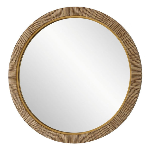 Casa Bella Living Relaxing Round Rattan Look Alike Mirror