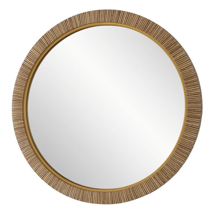 Casa Bella Living Relaxing Round Rattan Look Alike Mirror
