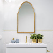 Casa Bella Living Beautiful Arched Top Finished With Gold Leaf Mirror