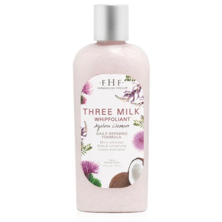 Farmhouse Fresh Three Milk Whipfoliant Ageless Cleanser 6 oz. Bottle