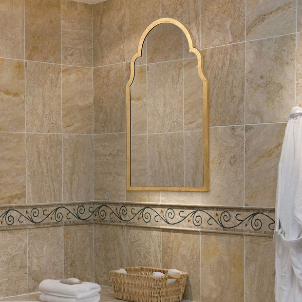 Casa Bella Living Beautiful Arched Top Finished With Gold Leaf Mirror
