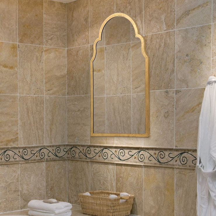 Casa Bella Living Beautiful Arched Top Finished With Gold Leaf Mirror