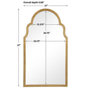 Casa Bella Living Beautiful Arched Top Finished With Gold Leaf Mirror