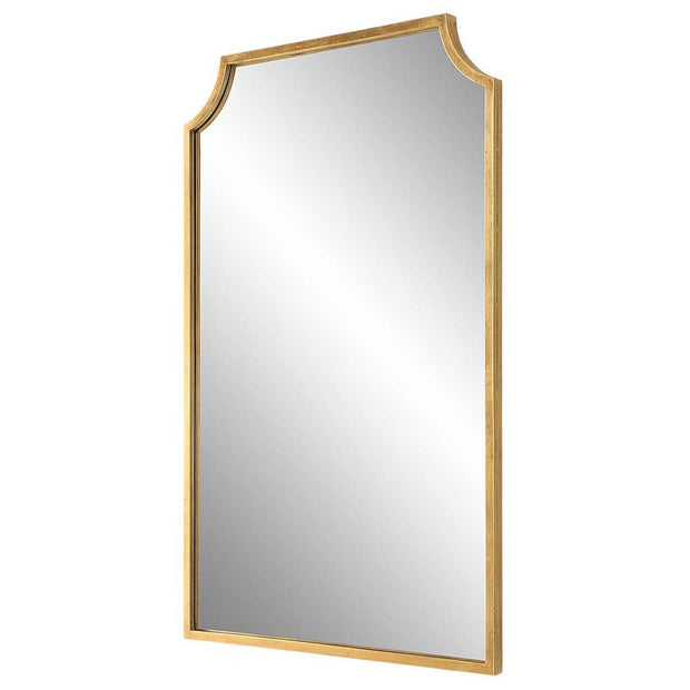 Casa Bella Living Curved Corners Gold Leaf Mirror