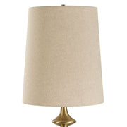 Uttermost Percy Brown Marble and Brass Details Buffet Lamp With White Linen Shade