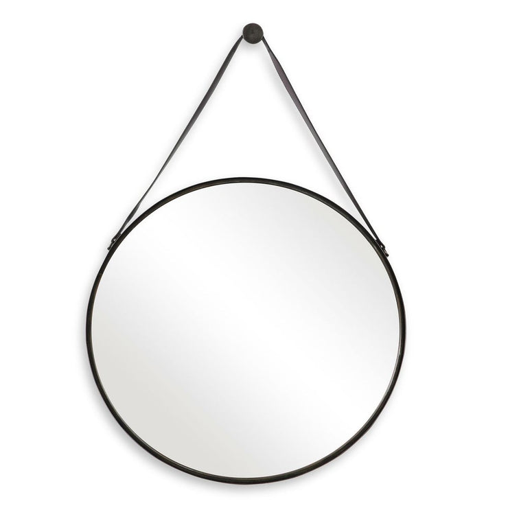 Casa Bella Living Antique Bronze Thick Framed Round Mirror