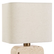 Uttermost Tusk Elephant Sculpture Beige Accent Lamp With Khaki Fabric Shade