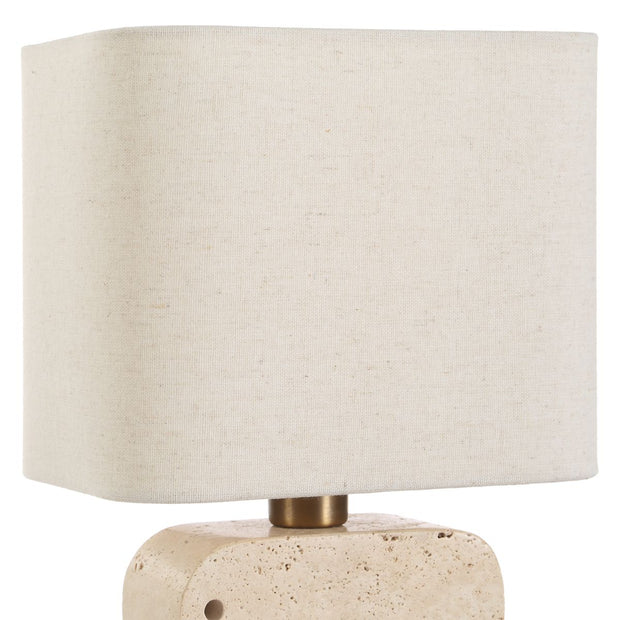 Uttermost Tusk Elephant Sculpture Beige Accent Lamp With Khaki Fabric Shade