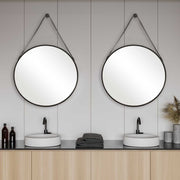 Casa Bella Living Antique Bronze Thick Framed Round Mirror
