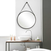 Casa Bella Living Antique Bronze Thick Framed Round Mirror