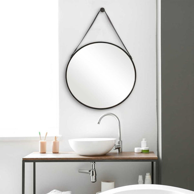 Casa Bella Living Antique Bronze Thick Framed Round Mirror