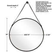 Casa Bella Living Antique Bronze Thick Framed Round Mirror