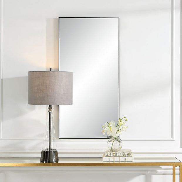 Casa Bella Living Thin Black Framed Contemporary Mirror