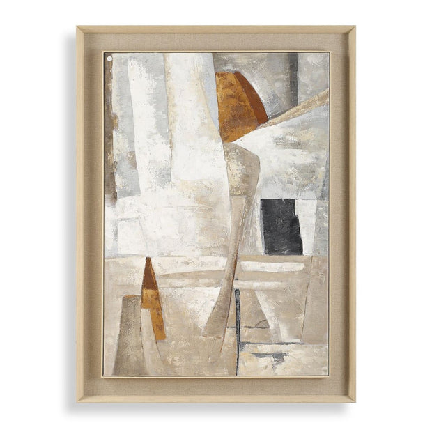 Uttermost Hide & Seek Hand Painted Canvas With Natural Wood Frame