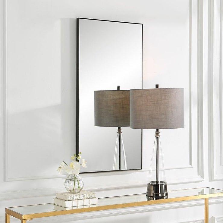 Casa Bella Living Thin Black Framed Contemporary Mirror